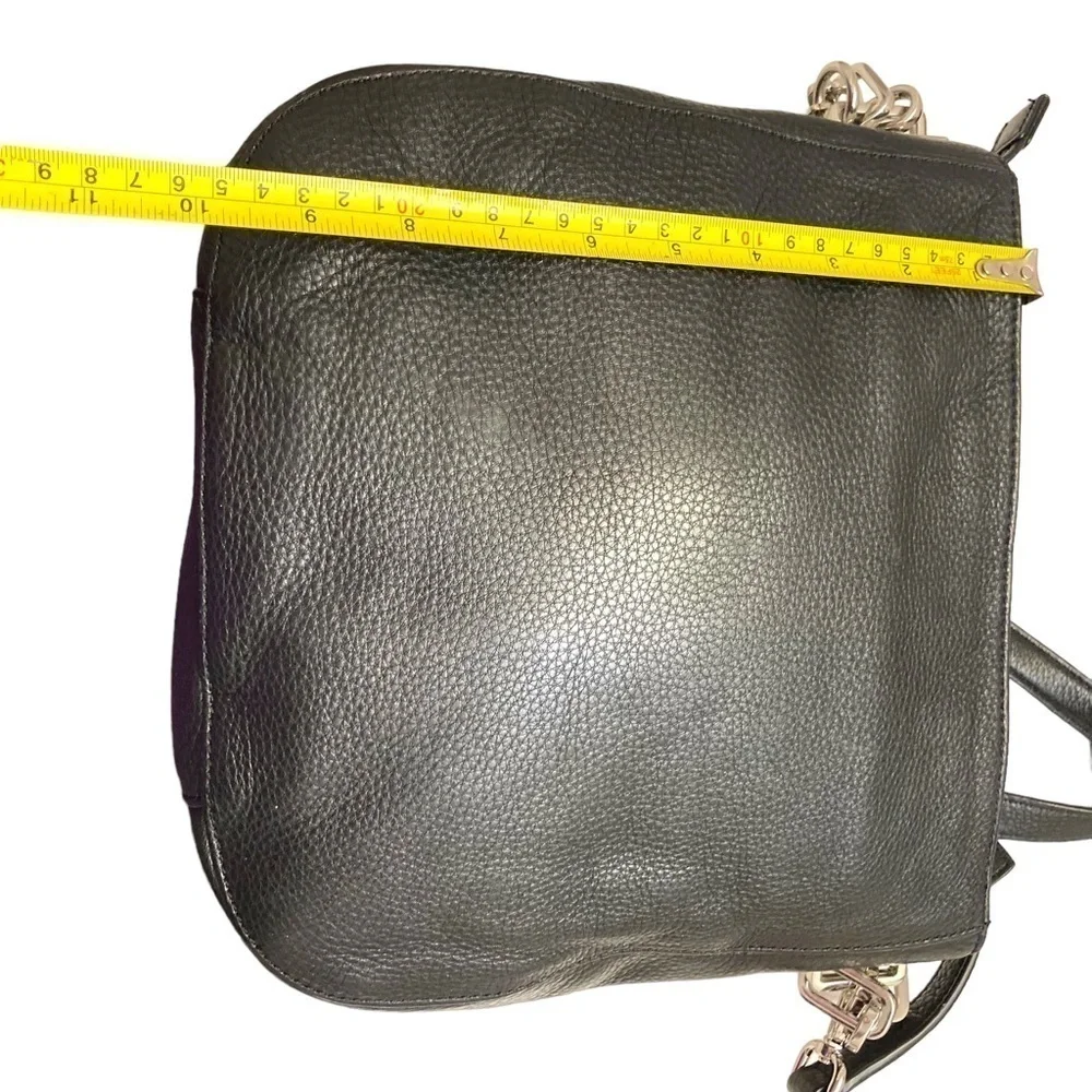 Michael kors soft black pebbled leather two way top handle crossbody bag